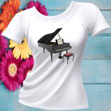 PLAYERA MUSICA INSTRUMENTO (6) - Blanco - Ver 1