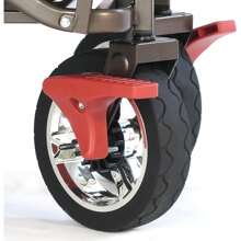 Folding/Collapsible Wagon Trolley Outdoor Hiking Hard Ground Removable Top Rear Pocket - 4 Wheels - Lid - CT-500 Brown - Brown - View 5