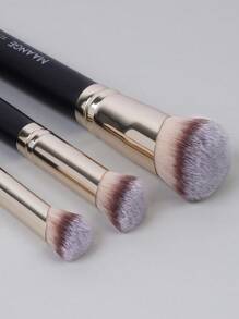 MAANGE 3pcs Basic Makeup Brushes Set For Foundation Brush Concealing Brushes For Details Soft And Dense Hair Skin-Friendly Make Up Tool Kit For Travel, Party, Gift - 黑色 - 查看 4