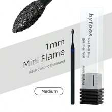 hytoos 黑钻指甲钻头 3/32 英寸角质层钻头，用于指甲钻去除死皮角质层，指甲工具 - 黑色 - 查看 26