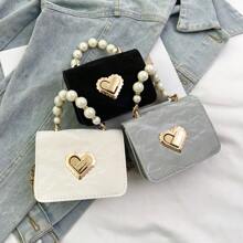 Fashion Pearl Hand-Held Mini Bag, Women's Versatile Shoulder Bag, Chain Crossbody, Red Envelope - Multicolor - View 4