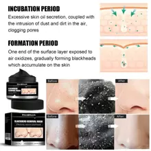 west month Cleaning Blackhead Removal  Mask- Peel Off Tear Type Blackhead Removing Activated Carbon Cleaning, Dirts, Pores  Facial Mask For Women And Men - Black - View 3