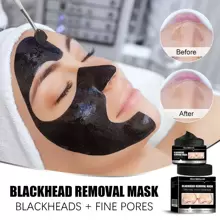 west month Cleaning Blackhead Removal  Mask- Peel Off Tear Type Blackhead Removing Activated Carbon Cleaning, Dirts, Pores  Facial Mask For Women And Men - Black - View 6