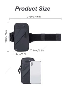 1 件手机臂带套、运动手机支架、钥匙卡夹、多功能腰包、迷你运动包、耳机线孔设计、反光防水面料、口袋跑步包、时尚腕包、户外装备包、手机袋、健身收纳袋、兼容 iPhone 和所有手机，适用于健身房跑步快走旅行徒步旅行骑行远足 - 彩色 - 查看 3