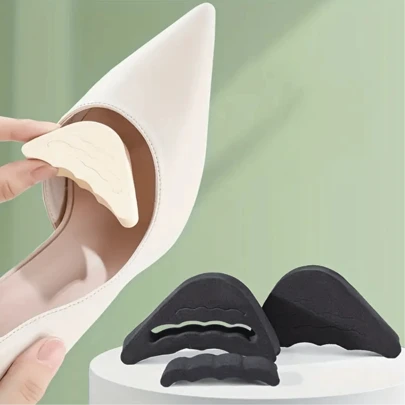 1 双 EVA 女式高跟鞋鞋垫，防滑前掌缓冲垫，脚趾保护，舒适的足部护理配件，非纺织材料