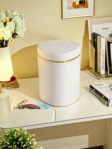 Mini Desktop Trash Can, Pedal-Operated Waste Paper Bin For Living Room, Bedroom, Dining Room, Car