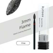 hytoos 黑钻指甲钻头 3/32 英寸角质层钻头，用于指甲钻去除死皮角质层，指甲工具 - 黑色 - 查看 19