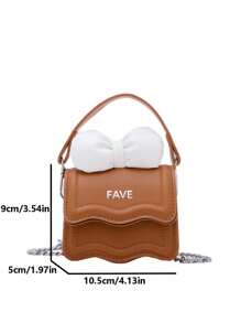 1pc Mini Girl Messenger Bag, Bow Bag, Bag Net Celebrity New Messenger Bag Cute Bow Shoulder Bag Versatile Princess Coin Purse, Childlike Cute, Daily Matching, Suitable For Shopping, Travel Daily Use.