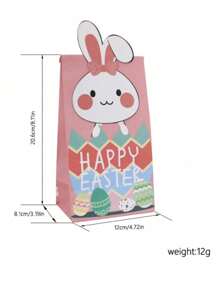 8 件/包复活节派对礼品盒，3D 立式派对礼品袋 - 彩色 - 查看 3