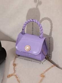 Pearl Decor Mini Handbag, Animal Print Fashion Shoulder Crossbody Case, Coin Purse & Key Holder