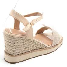 Giày sandal đế xuồng đơn giản, đa năng, thoải mái cho mùa hè - Màu be - Xem 4