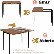 Mesa de Comedor Extensible Mesa Comedor para 2 a 4 Personas Mesa Plegable de Cocina Mesa de Usos Múltiples Marrón