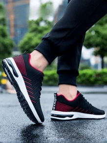 Men's Knitted Breathable Non-Slip Durable Fashion Casual Comfortable Lightweight Outdoor Running Sports Work Shoes (Pattern Random)