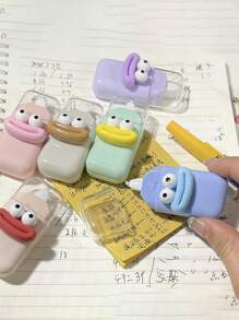 6pcs/Set, Or 1pc [Random Color] Monogrammed Correction Tape, Mixed Colors, Portable Proofreading Tape, Correction Tape, For Students, For Offices