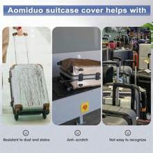 1pc Luggage Cover Luggage Protector Transparent Usable Suitcase Luggage Travel Bag Cover 20/24/26/28