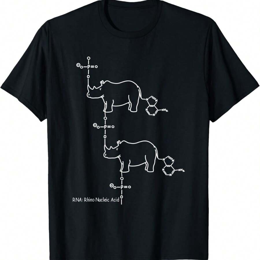 RNA Rhino Nucleic Acid Chemistry Biology Cell Science Funny T-Shirt