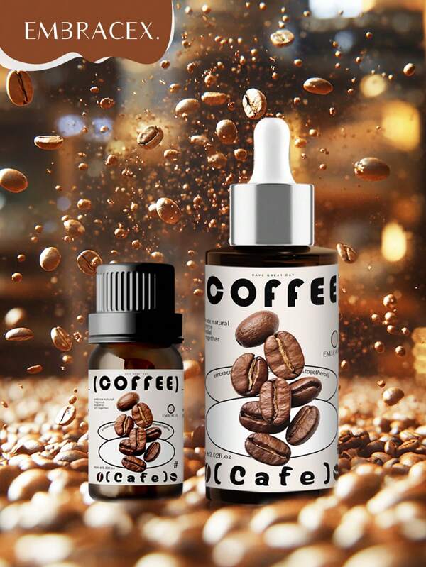 EMBRACEX. 10ml+60ml Essential Oils Coffee Fragrance Fragrance Essential Oils Refreshing Car Aromatherapy Cafe Aromatherapy At Home Or On-The-Go, Suitable For Humidifiers, Aroma Diffusers, Diffuser Wood, Reed Diffuser Oils Fragrance Oil Gifts Birthday Graduation