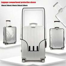 1pc Luggage Cover Luggage Protector Transparent Usable Suitcase Luggage Travel Bag Cover 20/24/26/28