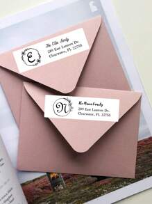 LICVIC 100/200/500/1000Pcs Custom Text/Letter Address Stickers, Personalized Return Address Labels, Customized Name Mailing Labels, Customizable Envelope Stickers, 6.35x1.9cm, 4 Styles, Address Stickers On Sheets, Under $5, Mailing Labels For Envelopes, Personalized Stickers Labels, Name Labels Gifts Birthday Graduation - Style a - View 5