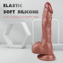 Realistic Dildo With Small Glans, With Balls 8 Inch Dildo With Strong Suction Cup, Adult Product Sex Toy For Women Men Anal Play Enjoyment