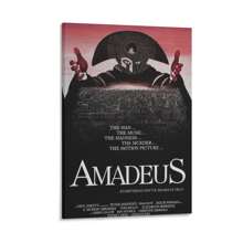 1 Pc Amadeus 1984 Poster Wooden Framed Canvas Painting -  Thickness 2.25cm/0.9inch,Valentine's Day Decorations At Home,Valentine's Day,New Year,Home Gift Decoration, Room Decoration Aesthetic, Wall Decoration Art, Perfect Gift, Autumn And Winter Wall Decoration, Living Room Decoration, Bedroom Decoration, Kitchen Decoration, Entry Decoration, Bathroom Decoration, Direct Wall Painting, High Quality Wall Painting Poster