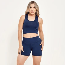 Women's Gym Set Top And Shorts