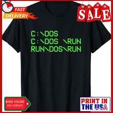 Computer Programmer Funny C Dos C Dos Run Run Dos Run Unisex T-Shirt - Black - View 1
