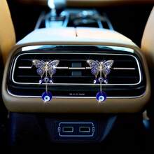 1 件/2 件汽车通风夹，清新香味香薰扩散器，空气清新剂配件，蓝蝴蝶和邪恶之眼