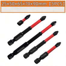 Magnetic Anti-Slip Drill Bit Set: 3/5/6 Pcs, S2 Steel, Phillips & Impact Bits For Electric & Manual Drivers, Anti-Slip Grip Magnetic Drill Bit Set