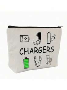 1Pc Fashion Small Printing Makeup Bag - Spacious Polyester Cosmetic Travel Case With Zipper Closure - Hand Washable, Casual, Multi-Functional Toiletry Pouch For Friends And Family,Boho Vibes - Multicolor - View 7