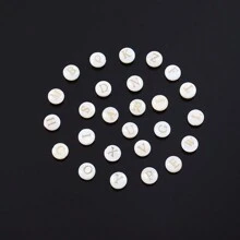 1件复古蝴蝶结圆形字母串珠手链，仿珍珠，女士款