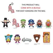 1 件 Hasbro 官方授权复古小马擎天柱先生大富翁等 Hasbro 3D 泡沫袋夹神秘大头袋夹人物钥匙扣钥匙圈适合妈妈爸爸男朋友有趣的圣诞节和万圣节礼物随机我的小马驹 G.I.JOE 变形金刚先生土豆头菲比