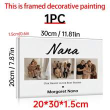 1 Pieza de arte mural con foto personalizada para Nana, regalo personalizado para la abuela de parte de los nietos, regalo de cumpleaños para la abuela, regalo de Navidad para la abuela, con opción de marco de lienzo