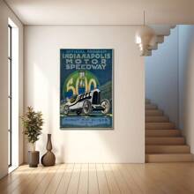 Indianapolis Program 1920 Large Wooden Framed Wall Art Home Decor Canvas Painting- For Bedroom, Bathroom, Living Room, Office, Kitchen, Holiday Gift- 1pc - 彩色 - 查看 4