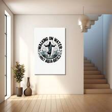 Walking On Water Graphic Design. Large Wooden Framed Wall Painting Artist Home Decoration Oil Painting - Bedroom, Bathroom, Living Room, Office, Kitchen, Christmas Gifts - 1 Piece - 彩色 - 查看 4