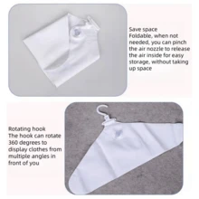 1 pieza Percha hinchable, Percha inflable de PVC para viajar, almacenamiento compacto y conveniente, diseño plegable adecuado para viajes de negocios, primavera, minimalista, blusas de verano - Multicolor - Ver 9