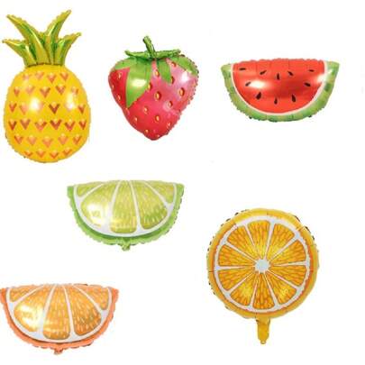 1pc Giant Fruits Balloons Decorations, Balloon For Birthday Party Decorations(Pineapple, Strawberry, Orange, Watermelon, Lemon)