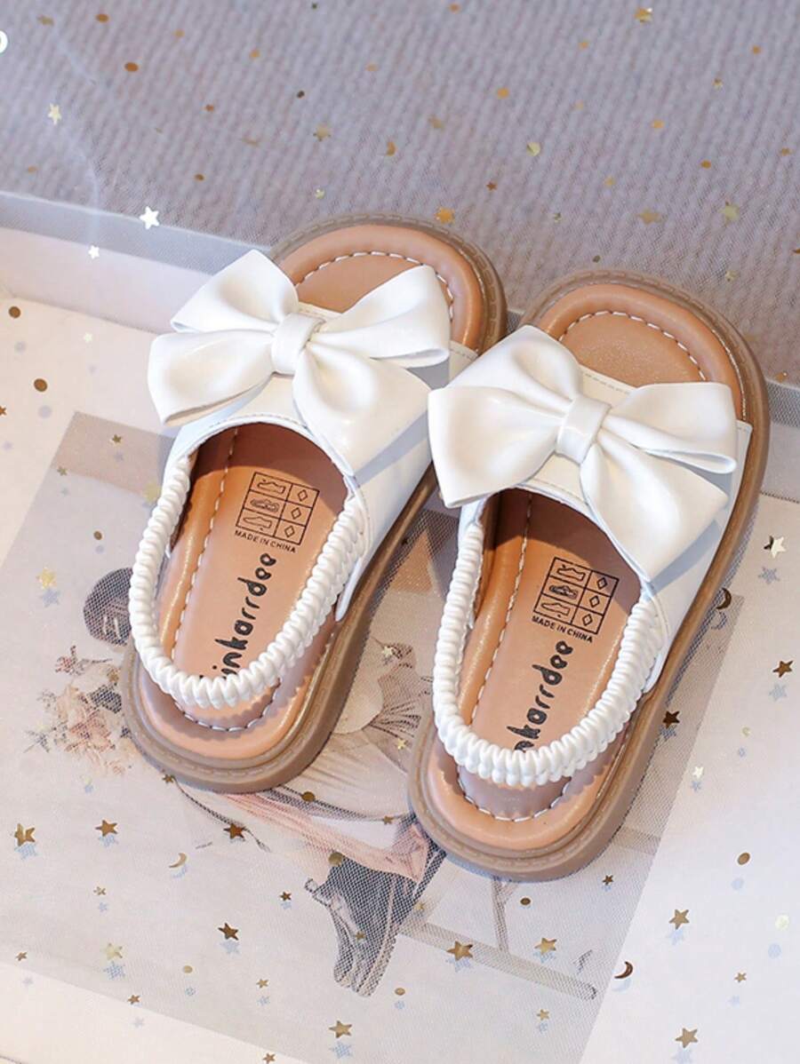 1 Pair Girls Princess Sandals Matching Dress, Suitable For Spring And Summer - Beige - View 1