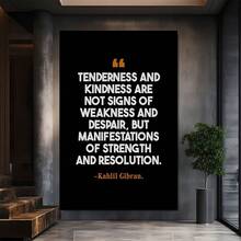 Kindness Strength Not Weakness Says Gibran Large Wooden Framed Wall Art Home Decor Canvas Painting- For Bedroom, Bathroom, Living Room, Office, Kitchen, Holiday Gift- 1pc - Multicolor - View 2