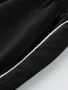 Men's Casual Letter Printed Flowing Sports Pants, Outdoor Wear