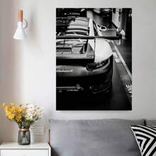 1 张，复古海报，黑色豪华车墙画，经典超级跑车帆布墙画，无框，适用于客厅、卧室、家庭办公室、宿舍、餐厅，无框 - 黑色 - 查看 2