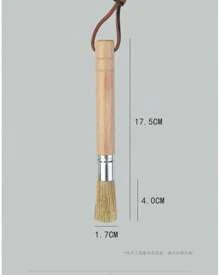 Juego de cepillos de limpieza para molinillo de café vintage, limpiador de máquina de café retro para barista, cepillo de madera maciza, accesorios para máquina de café - madera de ébano - Ver 8