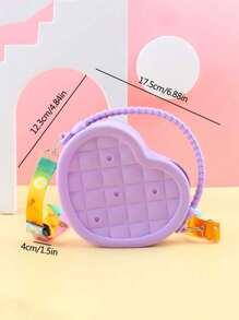 马卡龙色迷你方形可爱纯色硅胶孔手提包，可爱卡通动物图案，可根据个人喜好拆卸图案，蝴蝶，老虎，猫咪，DIY零钱包，沙滩包，触感舒适，拉链设计，方便携带，可挂在其他包包上，是一款旅行收纳产品，日常通勤，学生，上班族，家庭，朋友，旅游纪念品，生日礼物，旅游纪念品。