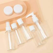 Travel Kit 7 Spray Bottle Bottle With Transparent Toiletry Bag