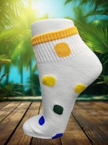 10 Pares de calcetines con diferentes diseños de colorines para mujer - Blanco - Ver 3
