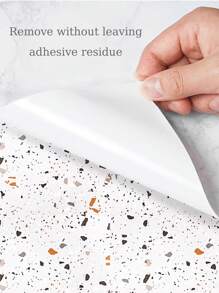 1张防水防油加厚大理石自粘纸适用于厨房炉灶和桌面，耐高温和油烟