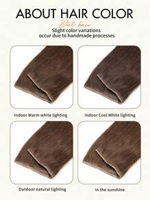 隐形孔 PU 发束真人发雷米发束人发颜色 60 铂金色直发人发束注射 PU 孔发束人发接发 - S60 - 查看 8