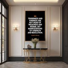 Kindness Strength Not Weakness Says Gibran Large Wooden Framed Wall Art Home Decor Canvas Painting- For Bedroom, Bathroom, Living Room, Office, Kitchen, Holiday Gift- 1pc - Multicolor - View 5