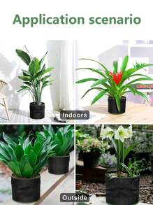 1pc Non-Woven Fabric Reinforced Grow Bag For Planting, Thickened Green Cultivation Nursery Bucket With Handle