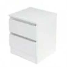 2 Drawers Nightstand For Bedroom, Bedside End Table Organizer, Small Night Stand, Wooden White Finish 17.7" X 13.8" X 18.5"